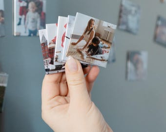 Button Magnets 2x2 in | Photo Magnets Fridge | Small Personalized Photo Room Decor | Ref Locker Magnet Strong Mini Magnets