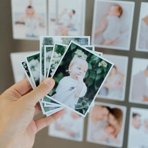 Fotomagneten voor babyshower 1e verjaardagscadeau Aangepaste koelkastmagneten Gepersonaliseerde fotokluisdecor Magnetische fotokaart Flexibel vierkant