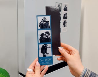 Save the Dates Magnets: Wedding Save the Date Photo Strips, Custom Photo Booth Strips, Photo Magnets for Couple, Weeding Gifts