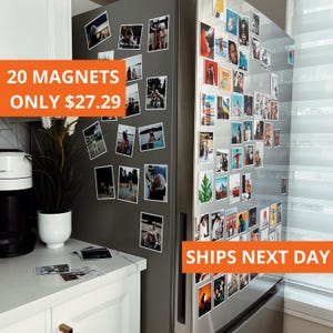 Lot de 20 aimants photo flexibles pour réfrigérateur, impression de photos personnalisées, cadeau personnalisé pour lui, portefeuille magnétique, mini souvenir