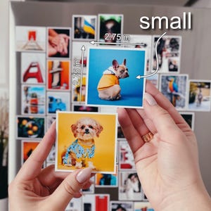 Photo Magnets for Locker Decor Flexible Magnets Set Custom Photo Card Vacation Gift for Memory Personalized Magnets Picture for Fridge image 2