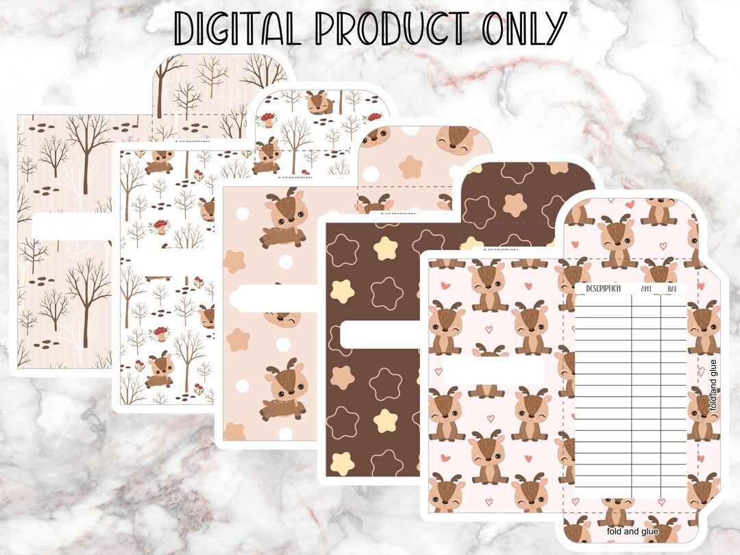 Cash Envelope Printable Kawaii Deer Money Envelopes Printable Kawaii ...
