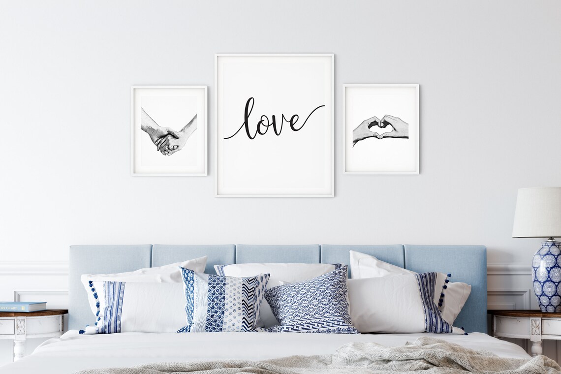 Love Wall Art Love Wall Art Print Set of 3 Posters Set of 3 Etsy
