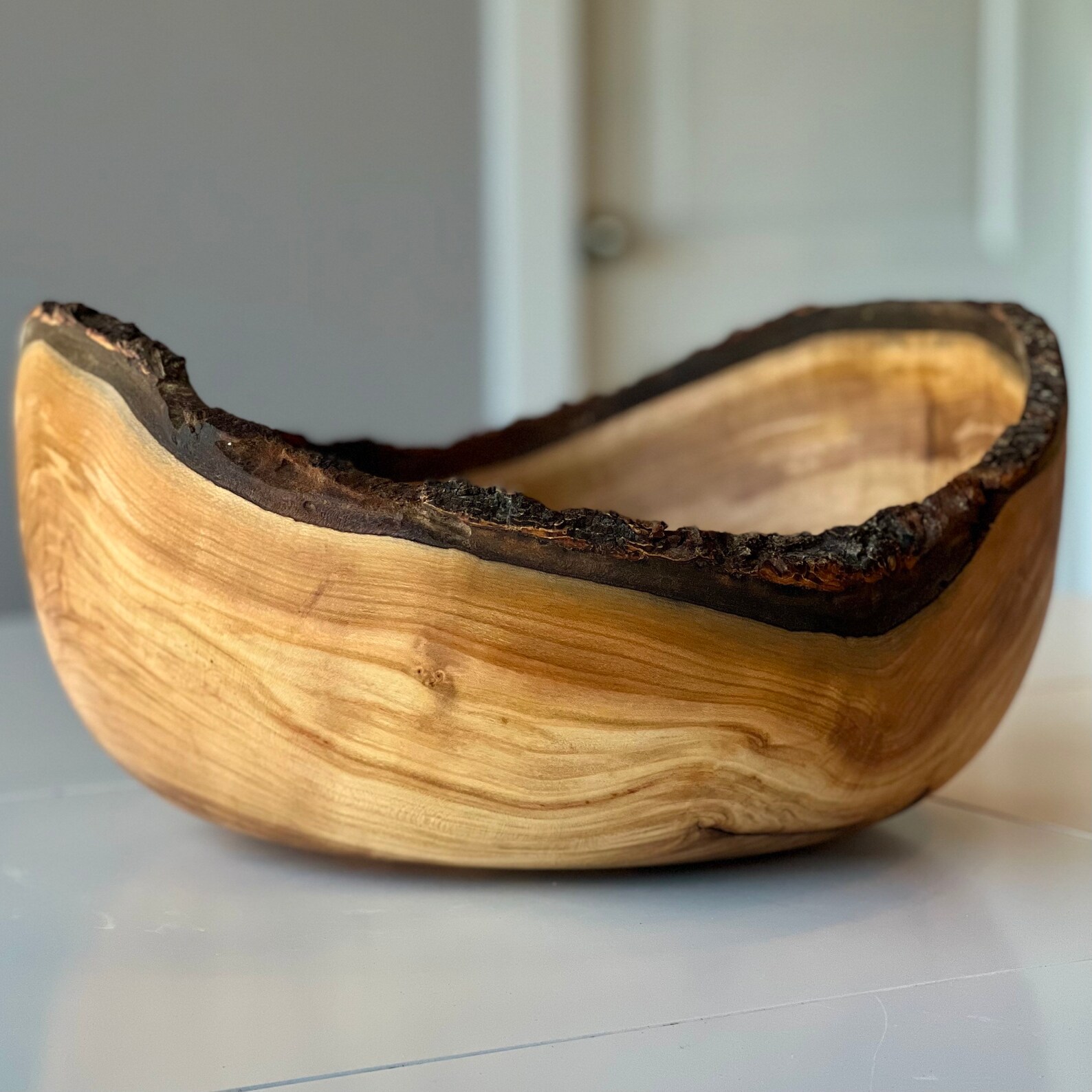 18 X 10extra Large Live Edge Cherry Wood Bowl Etsy