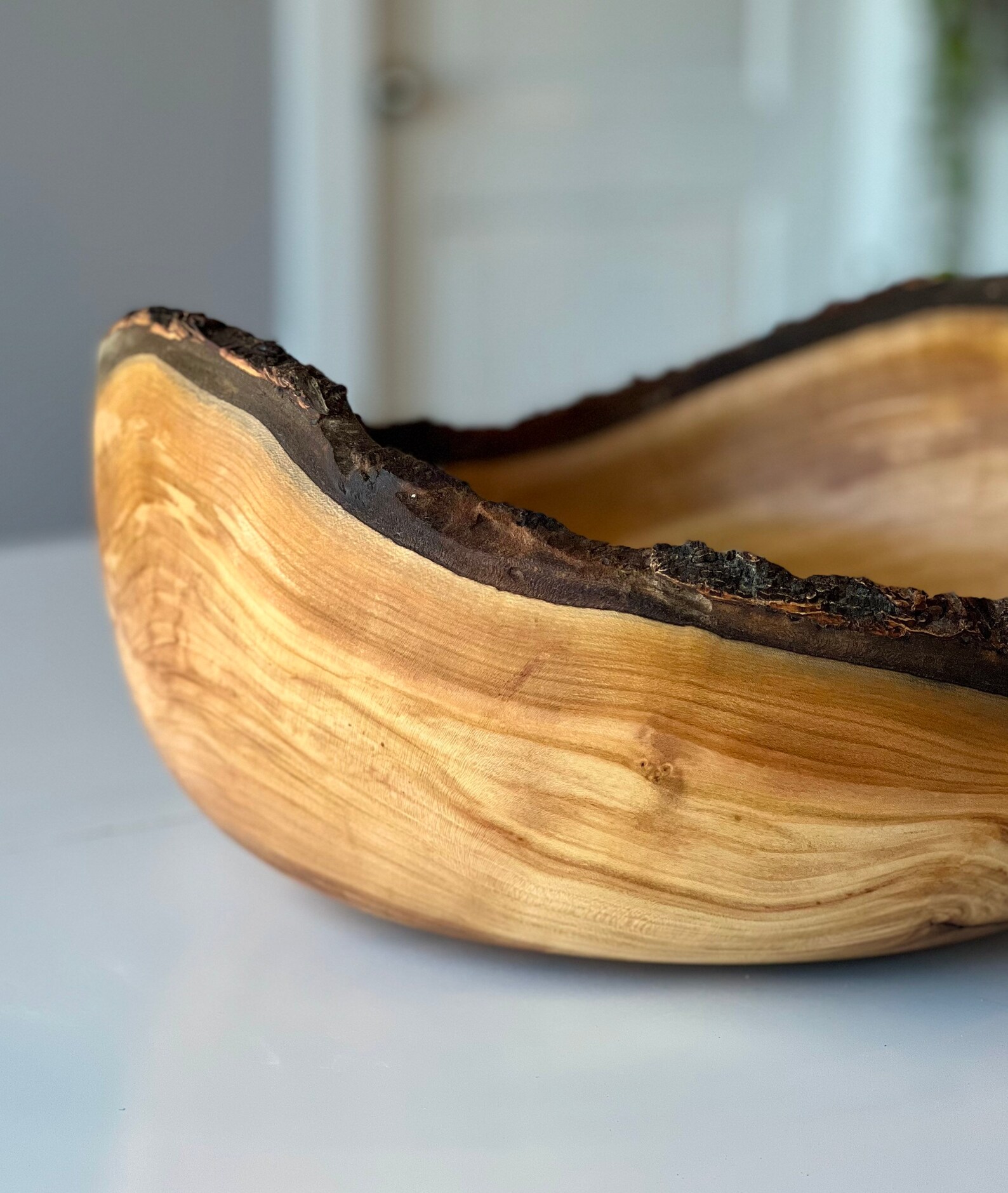 18 X 10extra Large Live Edge Cherry Wood Bowl Etsy