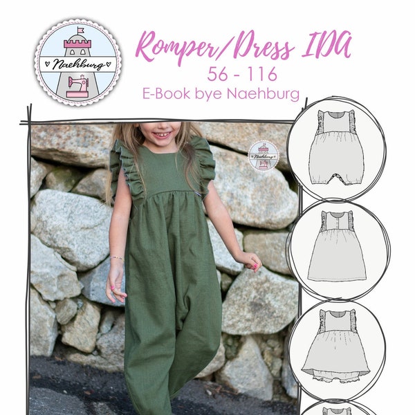 E-Book Romper/Dress IDA pattern with sewing instructions