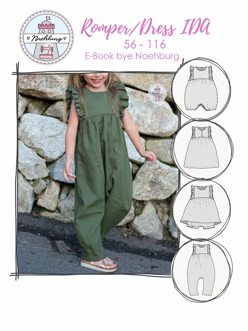 E-Book Romper/Dress IDA pattern with sewing instructions image 1