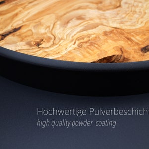 Große Wanduhr Holz XXL moderne Wanduhre in schwarz und gold für Wohnzimmer Wanddeko Geschenk Bild 6