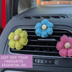 Daisy Car Diffuser | Car Accessory | Essential Oil Diffuser | Car Air Vent Plug | Air Freshener