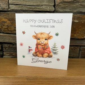 Biglietto di Natale personalizzato, biglietto di Natale per figlio, nipote, fratello, zio, cugino, amico, bambino, persona speciale