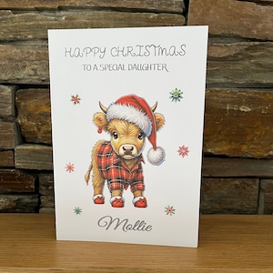 Carte de Noël personnalisée, carte de Noël pour fille, petite-fille, belle-fille, soeur, tante, nièce, cousine, amie, petite fille