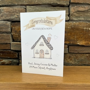 Carte personnalisée pour nouvelle maison, Félicitations pour votre nouvelle maison, Carte Happy New Home, Jolie carte pour nouvelle maison, Bonne chance dans votre nouvelle maison, Cadeau pour la maison
