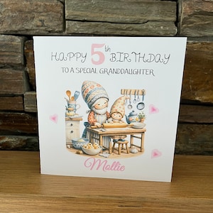 Personalisierte Mädchen Geburtstagskarte, Karte für Tochter, Enkelin, Schwester, Nichte, Cousin, Freund, kleines Mädchen, 1.2.3.4.5.6.7