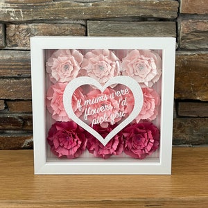Immagine floreale rosa personalizzata/Cornice personalizzata/Regalo per la festa della mamma/Regalo di compleanno/Immagine di fiori di carta fatta a mano/Anniversario di carta