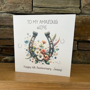Carte d'anniversaire personnalisée, carte de joyeux anniversaire, carte de mari, carte de femme, jolie carte d'anniversaire, carte d'anniversaire de mariage mari/femme