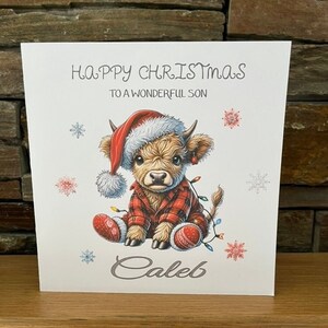 Biglietto di Natale personalizzato, biglietto di Natale per figlio, nipote, fratello, zio, cugino, amico, bambino, persona speciale