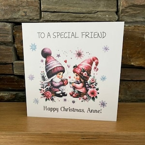 Gepersonaliseerde kerstkaart, kerstkaart voor een speciale vriend, kerstkaart voor beste vriend, voor een speciale vriend Fijne kerstdagen