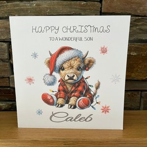 Biglietto di Natale personalizzato, biglietto di Natale per figlio, nipote, fratello, zio, cugino, amico, bambino, persona speciale