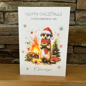 Biglietto di Natale personalizzato, biglietto di Natale per figlio, genero, nipote, fratello, zio, cugino, amico, bambino, persona