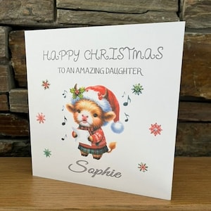 Tarjeta de Navidad personalizada, tarjeta de Navidad para hija, nieta, hermana, tía, sobrina, prima, amiga, niña, persona especial