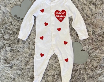 Regalo personalizzato per bambini di San Valentino, Il mio primo San Valentino, Tutina personalizzata, Body, Regalo per la doccia per bambini, Regalo per neonati