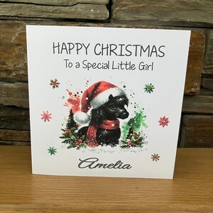 Personalisierte Weihnachtskarte, Reiter Weihnachtskarte, Weihnachtskarte für Pony Reiter, Pony Karte, Pferdekarte, Karte für Pferdemenschen, PC 3
