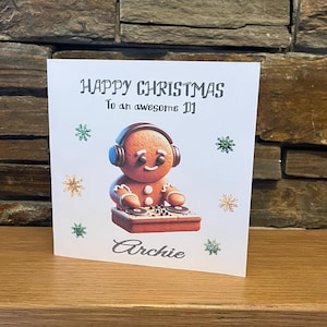 Carte de Noël personnalisée, carte de Noël pour instrument de musique, carte de Noël pour musicien, carte de musique, DJ, professeur de musique, disc jockey