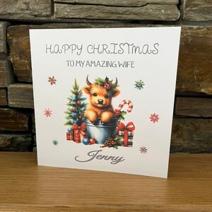 Biglietto di Natale personalizzato, biglietto di Natale per moglie, partner, fidanzata, fidanzata, anima gemella, migliore amica