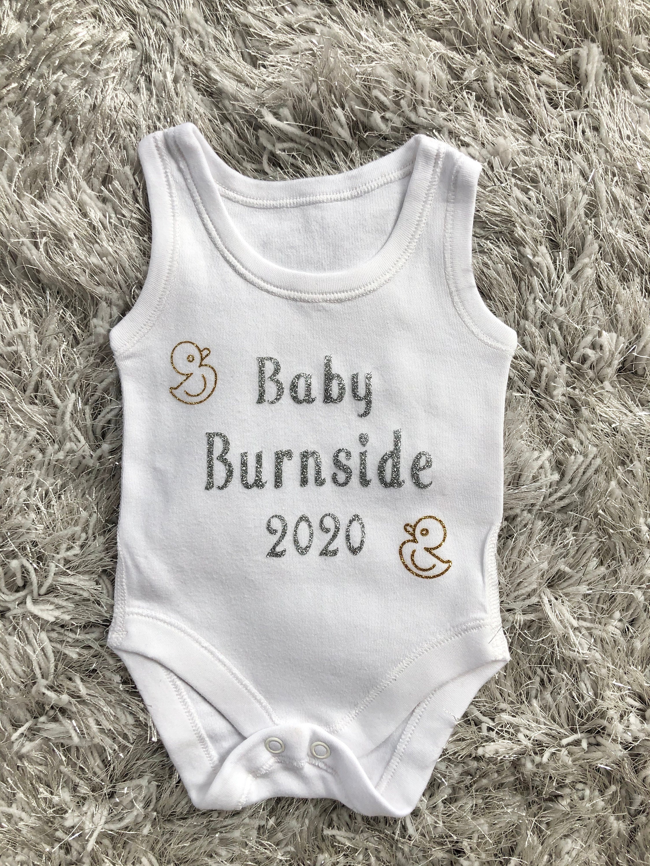 Newborn Baby Bodysuit Baby Grow Born In 2019 Personalised Baby