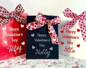 Personalised Gift Bags/Valentine’s Day Gift Bags/Happy Valentine’s Day Gift Bag/Gifts for her/Gifts for him