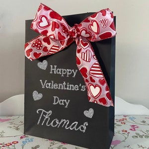 Personalised Gift Bags/Valentines Day Gift Bags/Happy Valentines Day Gift Bag/Gifts for her/Gifts for him image 3