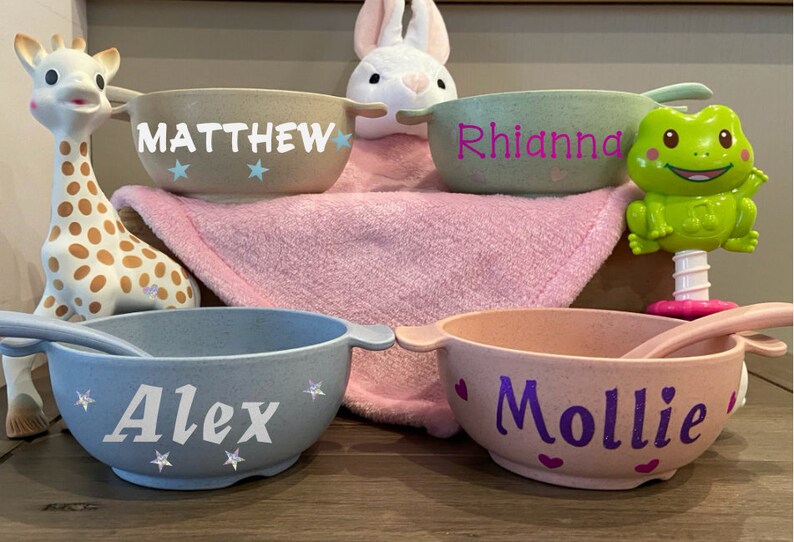 Personalised Baby Bowl With Matching Spoon/kids Bowl/baby Etsy UK