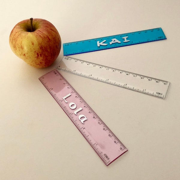 Personalised 15cm ruler, 15cm rulers, Shatterproof Ruler, Plastic ruler