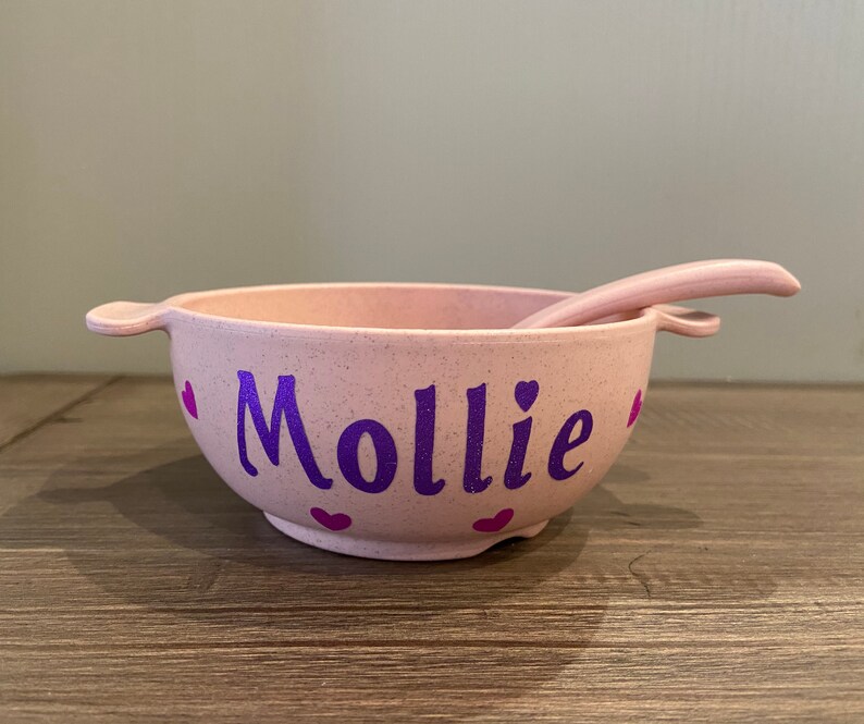 Personalised Baby Bowl With Matching Spoon/kids Bowl/baby Etsy UK