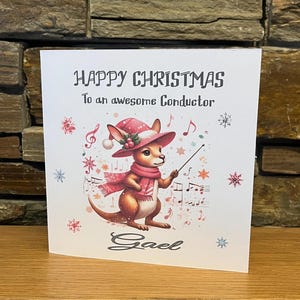 Cartão de Natal personalizado, Cartão de Natal para instrumento musical, Cartão de Natal para músico, Cartão de música, Cartão de Natal para maestro, MD de música