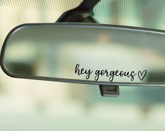 Calcomanía para espejo retrovisor de coche, calcomanía para espejo retrovisor, calcomanía para espejo, calcomanía de vinilo, regalo para ella, calcomanía para espejo retrovisor de coche para ella, idea para regalo