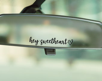 Calcomanía para espejo retrovisor de coche, calcomanía para espejo retrovisor, calcomanía para espejo retrovisor, calcomanía de vinilo, regalo para ella, calcomanía para espejo retrovisor de coche para ella, idea para regalo