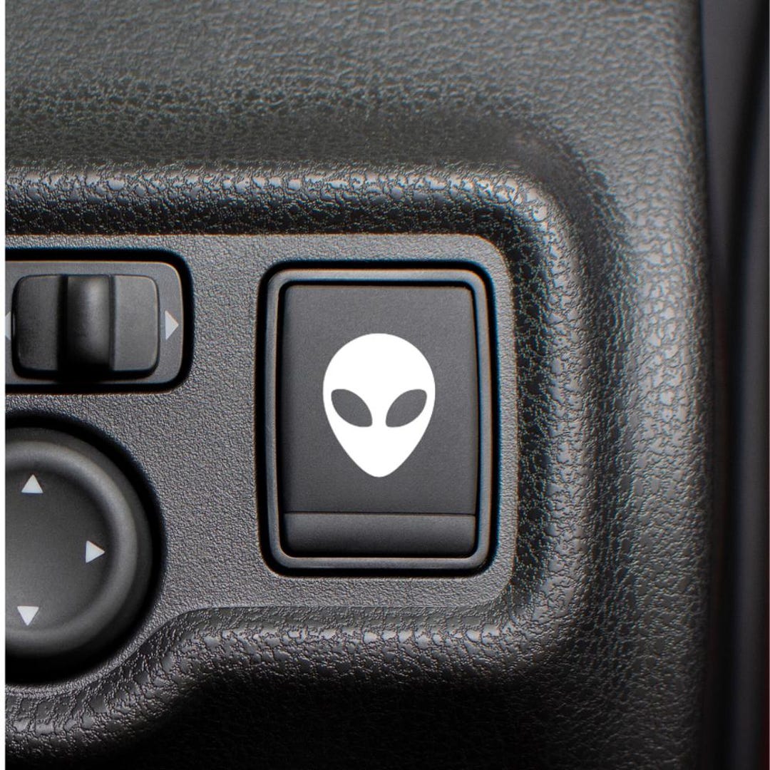 Alien Head Decal | Blank Button Sticker for Car - Etsy