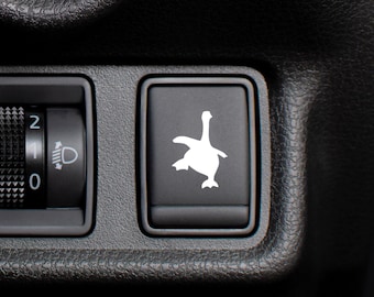 Silly Goose Mode Decal | Blank Button Sticker For Car