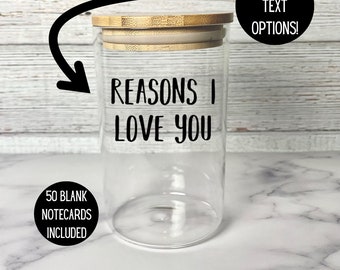 I Love You Jar | I Love You Because Jar | Love Notes Jar | Reasons I Love You | I Love You Because | Valentine's Day Gift | Anniversary Gift