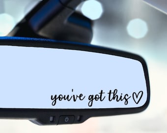 Pegatina "¡Tú puedes!" / Adhesivo para espejo retrovisor / Conductor novel / Día de la Madre / Día del Padre / Cumpleaños