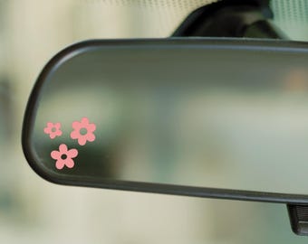 Small Flowers Decal | Delicate Flower Sticker | Car Mirror Decoration