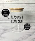 I Love You Jar | I Love You Because Jar | Love Notes Jar | Reasons I Love You | I Love You Because | Valentine's Day Gift | Anniversary Gift