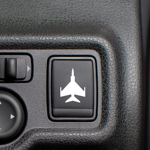 Calcomanía de avión de combate / Calcomanía de botón de avión de combate / Calcomanía de avión / Botón de avión / Calcomanía de botón en blanco / Adhesivo de botón en blanco para automóvil