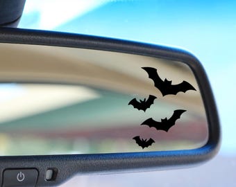 Small Bats Vinyl Decal | Bats Rearview Mirror Sticker | Bat Decoration for Car