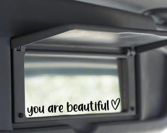 Pegatina para espejo "Eres hermosa" / Adhesivo para espejo de tocador