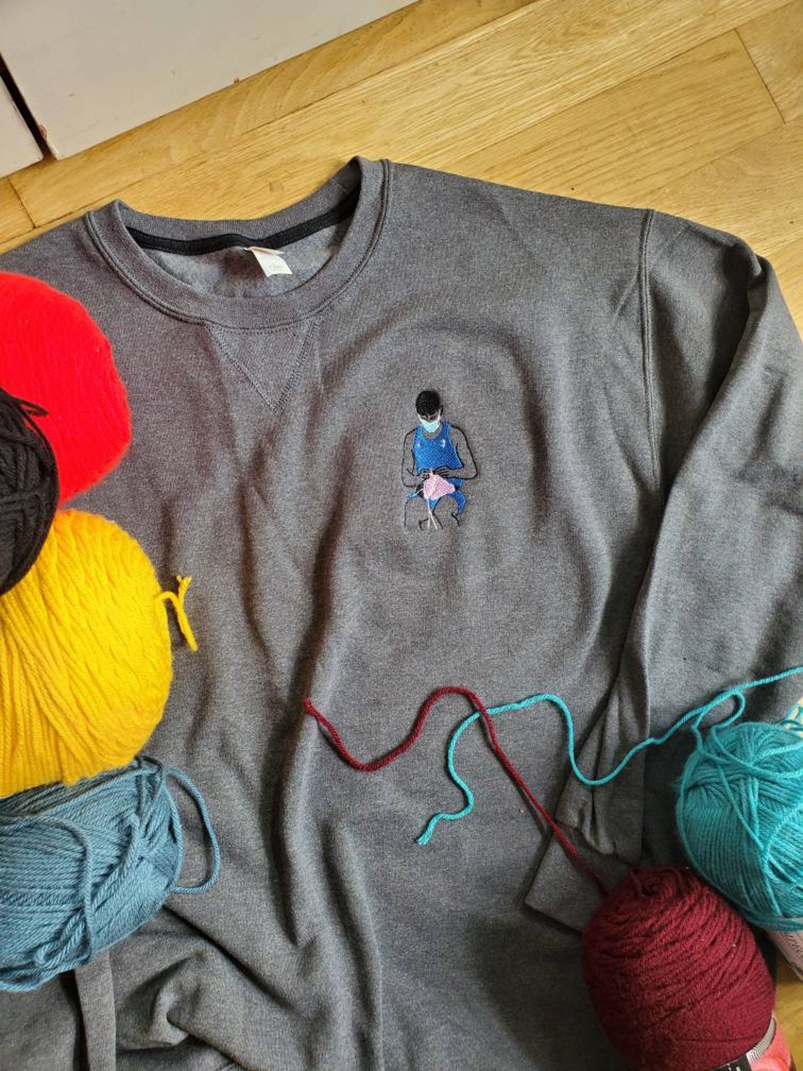 Tom Daley Knitting Tokyo Olympics Embroidered Sweater Etsy UK