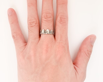 Nameless Ghoul Ghost IMPERA Infinity Ring, Eternity Band Sterling Silver