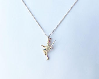My Chemical Romance Pepe of The Black Parade Petite Necklace Gold Vermeil