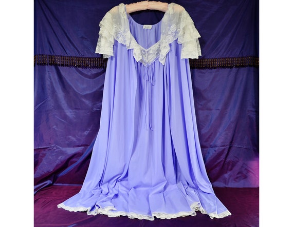 Lucie Ann Set Nightgown & Robe Peignoir L